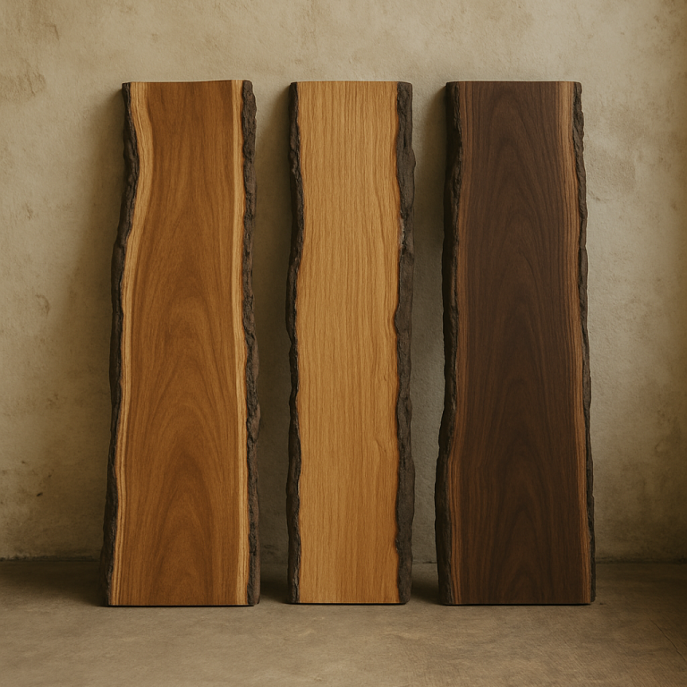 Table basse ronde en bois massif
